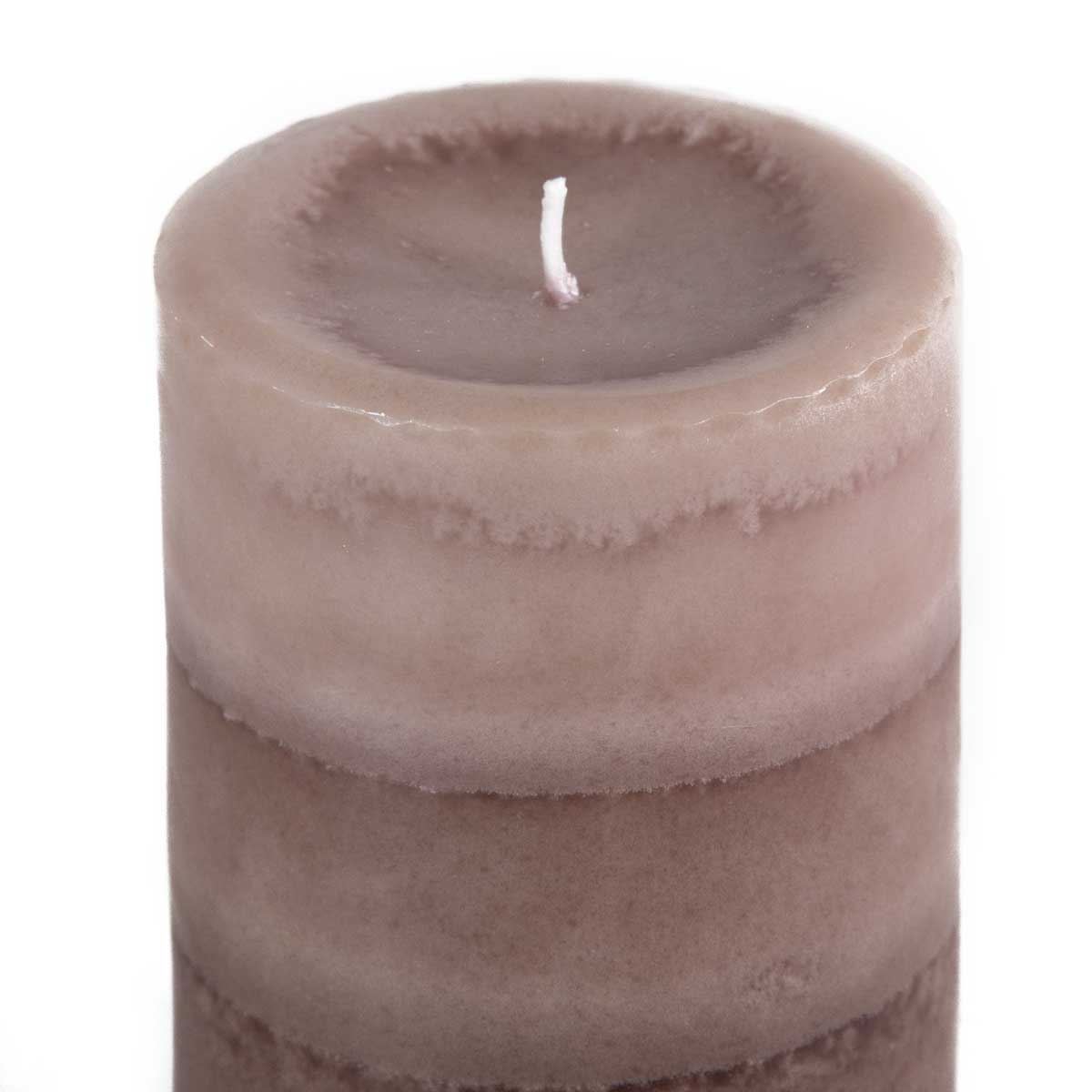 Pier 1 Vintage Linens Layered 3x4 Pillar Candle