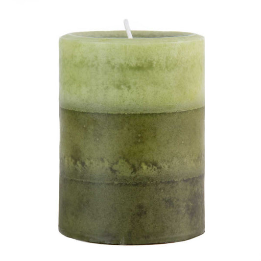 Pier 1 Citrus Cilantro Layered 3x4 Pillar Candle