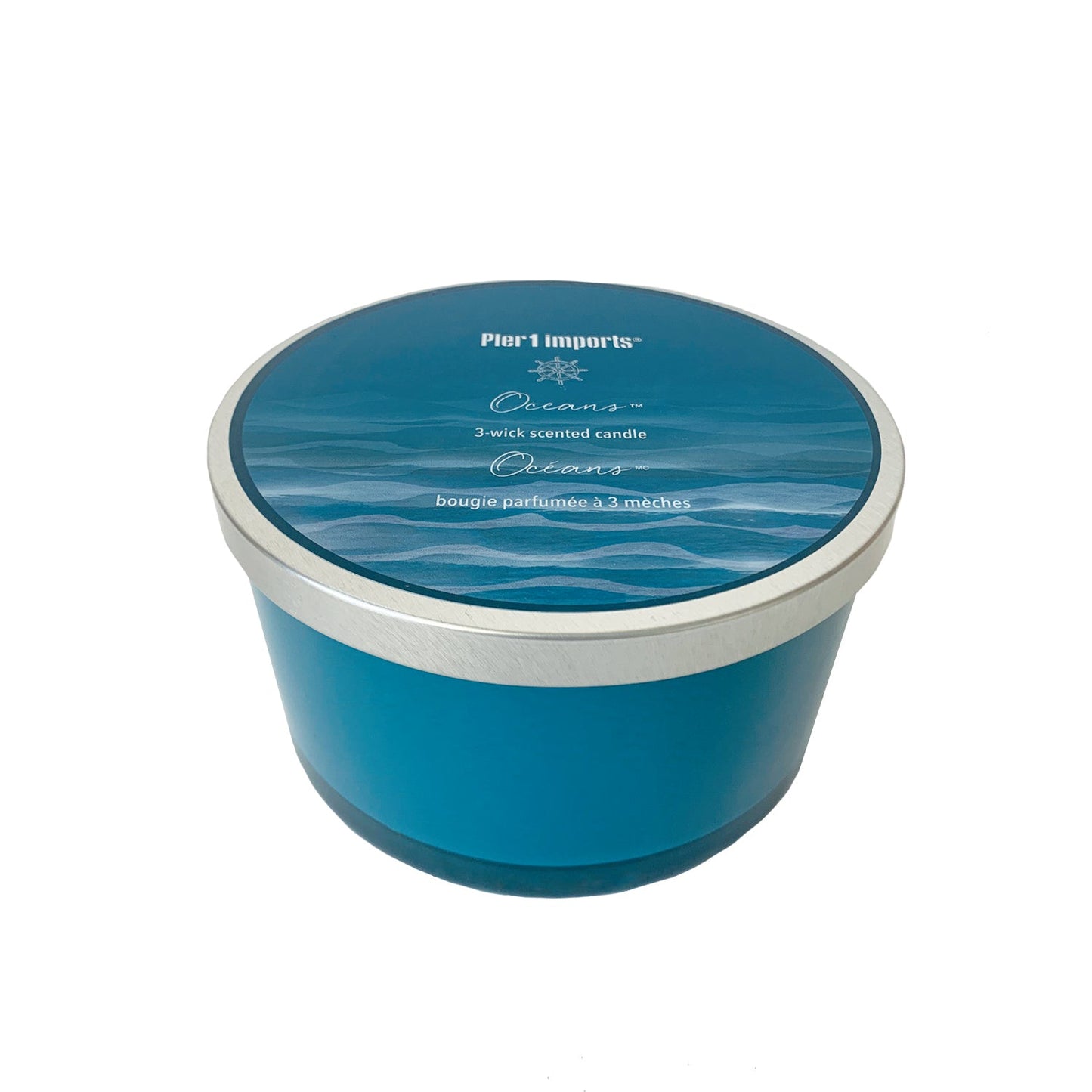 Pier 1 Oceans Filled 3-Wick Candle